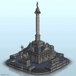 GIF.gif Файл STL Urban monument with statues - Flames of war Bolt Action Empire baroque Age of Sigmar Modern Warhammer・Модель для загрузки и печати в формате 3D