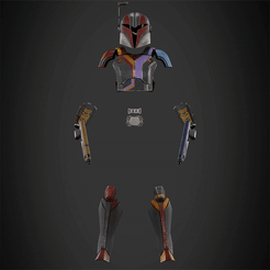 ezgif.com-video-to-gif-61.gif 3D file Sabine Wren Full Armor with Westar for Cosplay・3D printing design to download
