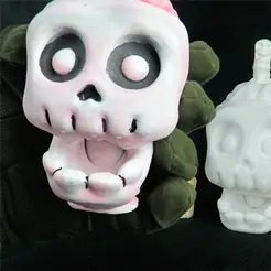 GIF-1-DULCERA-CRANEO.gif STL file ZOMBIE SKULL CANDY BOWL・3D print model to download
