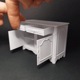ez.gif Miniature French Sideboard / Cabinet with working drawers and doors - Miniature Furniture 1/12 scale, Digital STL files for 3d Printing