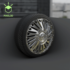 R1.gif STL file WHEEL FOR CUSTOM TRUCK 21f (FRONT and DUALLY WHEEL BACK)・3D print object to download