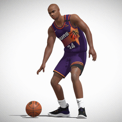 Charles-Barkley.gif 3D file 3D Charles Barkley Washington Wizards NBA・Template to download and 3D print
