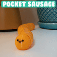 promo.gif STL file POCKET SAUSAGE, PRINT IN PLACE, ARTICULATED SAUSAGE・3D printable design to download