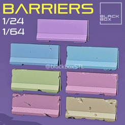 Nala ale Fichier 3D Barrière en béton Diorama pièces 1-24 échelle 1-64ème・Design à télécharger et à imprimer en 3D