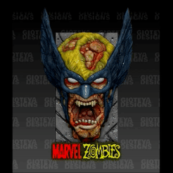 Wolvegif.gif Download STL file Marvel Zombies Wolverine Magnet • 3D printable design, GioteyaDesigns