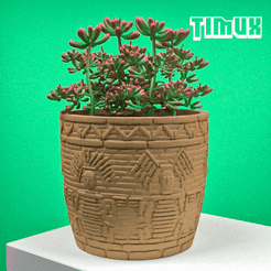 TIMUX_MA5.gif STL file CHACHAPOYAS POT - ANCIENT PERUVIAN CULTURE DESIGN・Template to download and 3D print