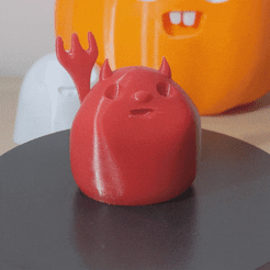 ezgif-2-eaee676965.gif STL file Cute Devil Creature - Halloween・3D printer design to download