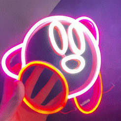 kIRBY.gif Télécharger le fichier STL Modèle néon de Mario Mushroom imprimé en 3D • Objet imprimable en 3D, PrintFeast