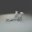 labrador.gif Low polygon labrador 3D print model  in three poses