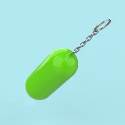 Porte-clés-flottant.gif Fichier STL Porte clés flottant - Floating key ring・Plan imprimable en 3D à télécharger