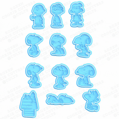 ggd4547c32c3.gif 3D file Snoopy Cookie Cutters set of 12・3D print model to download, roxengames