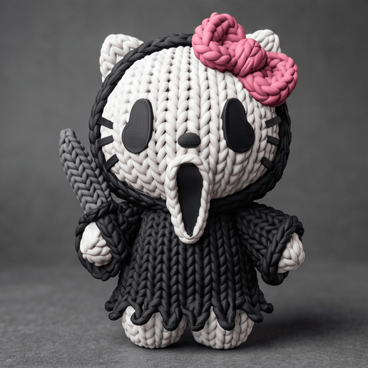 Hello kitty ghost Knitted Halloween