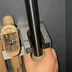shotgun-rack.gif STL file SHOTGUN MAGNETIC MOUNT FOR STORAGE UNITS・Template to download and 3D print