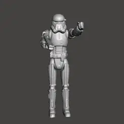 GIF.gif ACTION FIGURE STAR WARS IMPERIAL DEATH TROOPER STYLE 3.75 POSABLE ARTICULATED STL .STL .OBJ