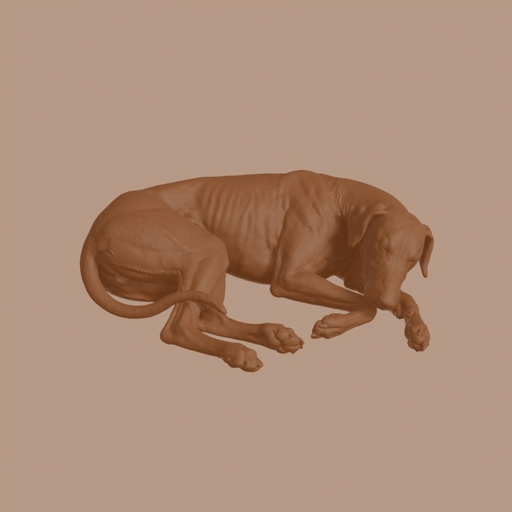 Sleeping Sloughi Dog Figurine