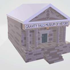 Museum.gif Fichier STL gratuit Gravity Falls - "Musée"・Plan à télécharger et à imprimer en 3D