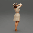ezgif.com-gif-maker-17.gif Elegant Woman Modern Style Fashion Posing in Hat 3D print model