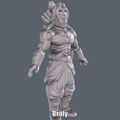 Broly.gif Download free STL file Broly (Easy print and Easy Assembly) • Design to 3D print, Alsamen
