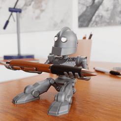 thumbpose1.gif Archivo STL Portabolígrafos Miny Iron Giant - pose 1・Objeto imprimible en 3D para descargar