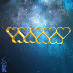 KSCC-GIF1-Valent9.gif STL file Valent9 Heart-Shaped SPACE-FILLING COOKIE CUTTER 👑・3D printable model to download