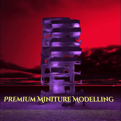 Tower-2-final-final-final.gif STL file Highrise Tower - Blasted and Battered Building・3D print model to download