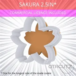 Sakura_2.5in.gif STL file Sakura Cookie Cutter 2.5in / 6.4cm・3D printable design to download