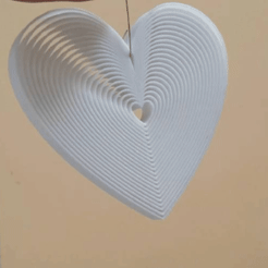GIF-200429_155512.gif Download free STL file Trippy Heart Deco • 3D printer model, Gophy