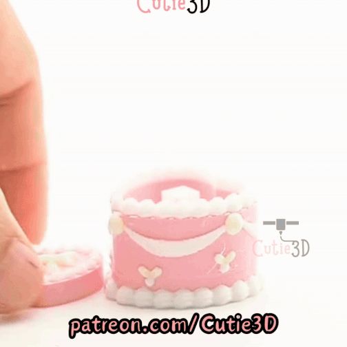💜 Cutie3D Heart Birthday Cake Keycap Fidget Clicker Keychain - Cute ...
