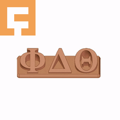 Phi_Delta_Theta.gif Télécharger fichier STL Phi Delta Theta Fraternity ( ΦΔΘ ) Nametag 3D • Objet imprimable en 3D, Corlu3d