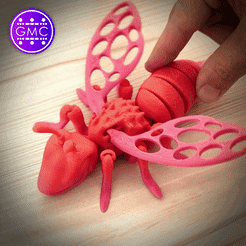 Bee_Gift.gif STL file FLEXI PRINT-IN-PLACE BEE INSECT・3D printable model to download