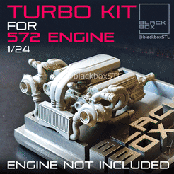 0.gif 3D file TWIN Turbo set for 572 ENGINE 1/24th・3D printer model to download