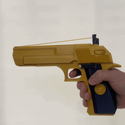 IMG_7025.gif STL file Blow back Desert Eagle Rubber band gun・Model to download and 3D print