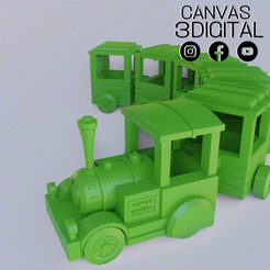 TREN01.gif 3D file ARTICULATED TRAIN・Model to download and 3D print