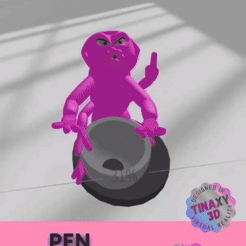 20230116_12001818.gif STL file Angry Tardy pen holder・Template to download and 3D print