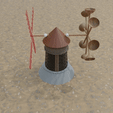 thumnail.gif Miniature 3D Tower with Windmill and Waterwheel