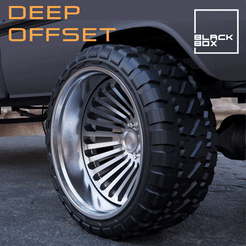 0.gif STL file JJ Offroad Wheel set with 2 low profile tires・3D printing design to download, BlackBox