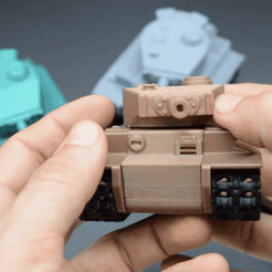 3.gif Файл STL Tank mini Tiger・Дизайн 3D-печати для загрузки3D