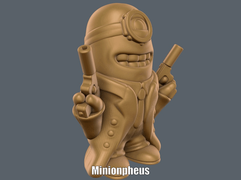 Minionpheus.gif STL-Datei Minionpheus (Einfacher Druck ohne Unterstützung)・Design für 3D-Drucker zum herunterladen, Alsamen