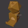 dicetower.gif D20 D6 DICETOWER WITH STORAGE COMPARTMENT (Easyprint - Presupported)