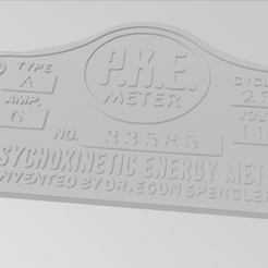 Placa-PKE-Meter.gif STL file GHOSTBUSTERS P.K.E. data plate.・3D printing idea to download