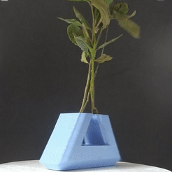 gif1.gif Télécharger le fichier STL Pot de fleur Triangle • Objet pour imprimante 3D, Neylips