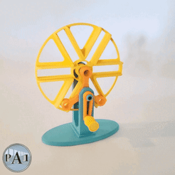 roue-final.gif 3D file EDUCATIONAL GEARLESS MECHANISM - 2:1 RATIO.・3D printable design to download, PA1