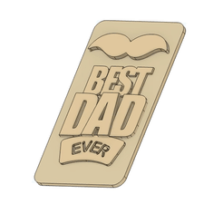 Best-Dad-Badge-small.gif STL file Best Dad Ever Gift・Model to download and 3D print