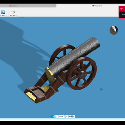 Autodesk-Fusion-360_2021.12.31-14.39_1.gif Download STL file Cannon, Kanone, schussfähig,capable of shooting • 3D print object, Holyrings