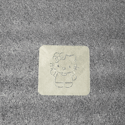 InShot_20230601_133534295.gif STL file Stencil + Cutter "Hellow Kitty #6".・3D printer model to download