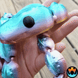 ezgif.com-gif-maker-8.gif STL file 30 Inch Snake, Print In Place, Basilisk, Boa, Python, Articulating Flexi Wiggle Pet・3D printer design to download