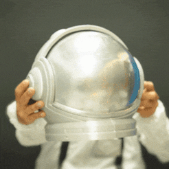Cosmic-Astronaut-Helmet-1.gif 3D-Datei Kosmischer Astronautenhelm・3D-druckbares Modell zum herunterladen