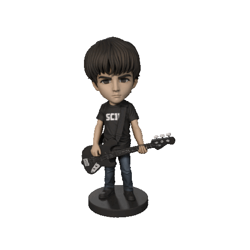 Krist Novoselic – Nirvana Chibi Grunge Rock Bassist Figure (Fan Art)