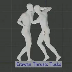 Erawan Thrusts Tusks 3D file Look Mai Muay Thai or Slave Tips Thai boxing・3D print object to download, xMan