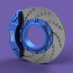 ezgif-7-07d5ca41d178.gif STL file Endless brake disc and caliper - 1/24 - Scale Model Accessories・3D printable model to download